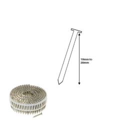 Flat Ring Galvanised Plastic Collated Coil Nails