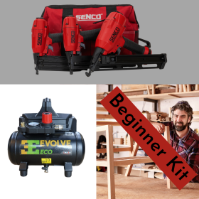 Woodwork Beginner Kit: 3x Air tools, Compressor and Airline