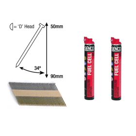 Senco 1st Fix Galvanised Nail Fuel Pack