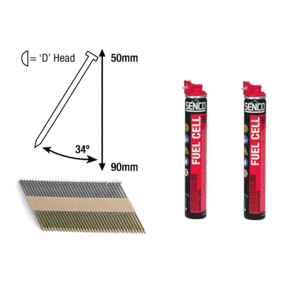 Senco 1st Fix Galvanised Nail Fuel Pack