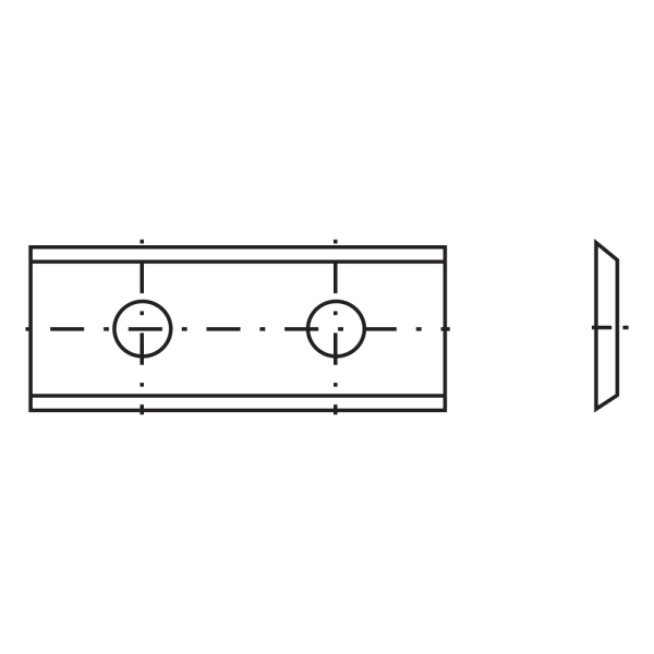 40.0 x 12.0 x 1.5mm Carbide Reversible Knives