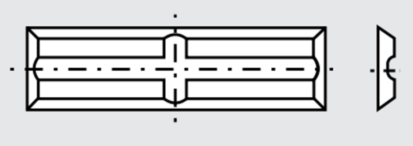 Back & Cross Groove Reversible Knives