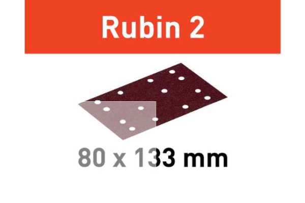 Festool Rubin 2 Abrasive Sheet - STF 80 x 133 P120 RU/10 (499058)