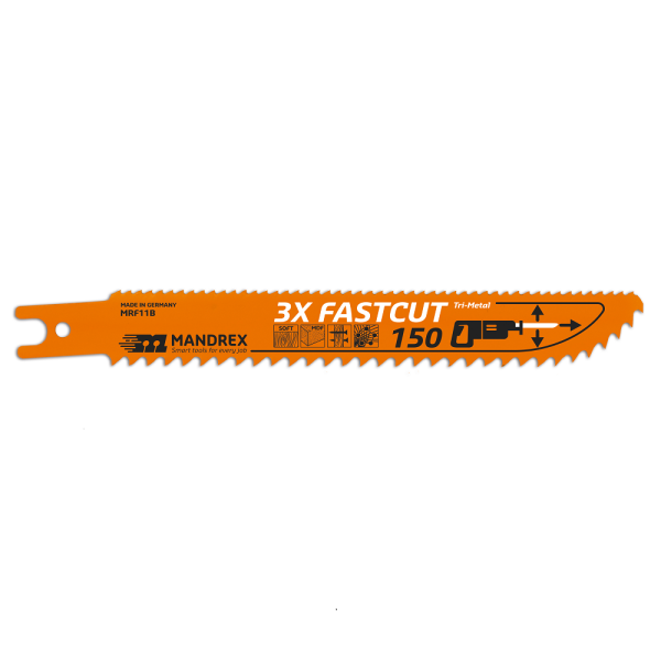 Mandrex 3X-FASTCUT Reciprocating / Sabre Saw Blade - 150