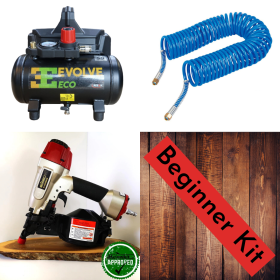 Flooring Beginner Kit: Flooring Nailer, Silent Compressor and Airline